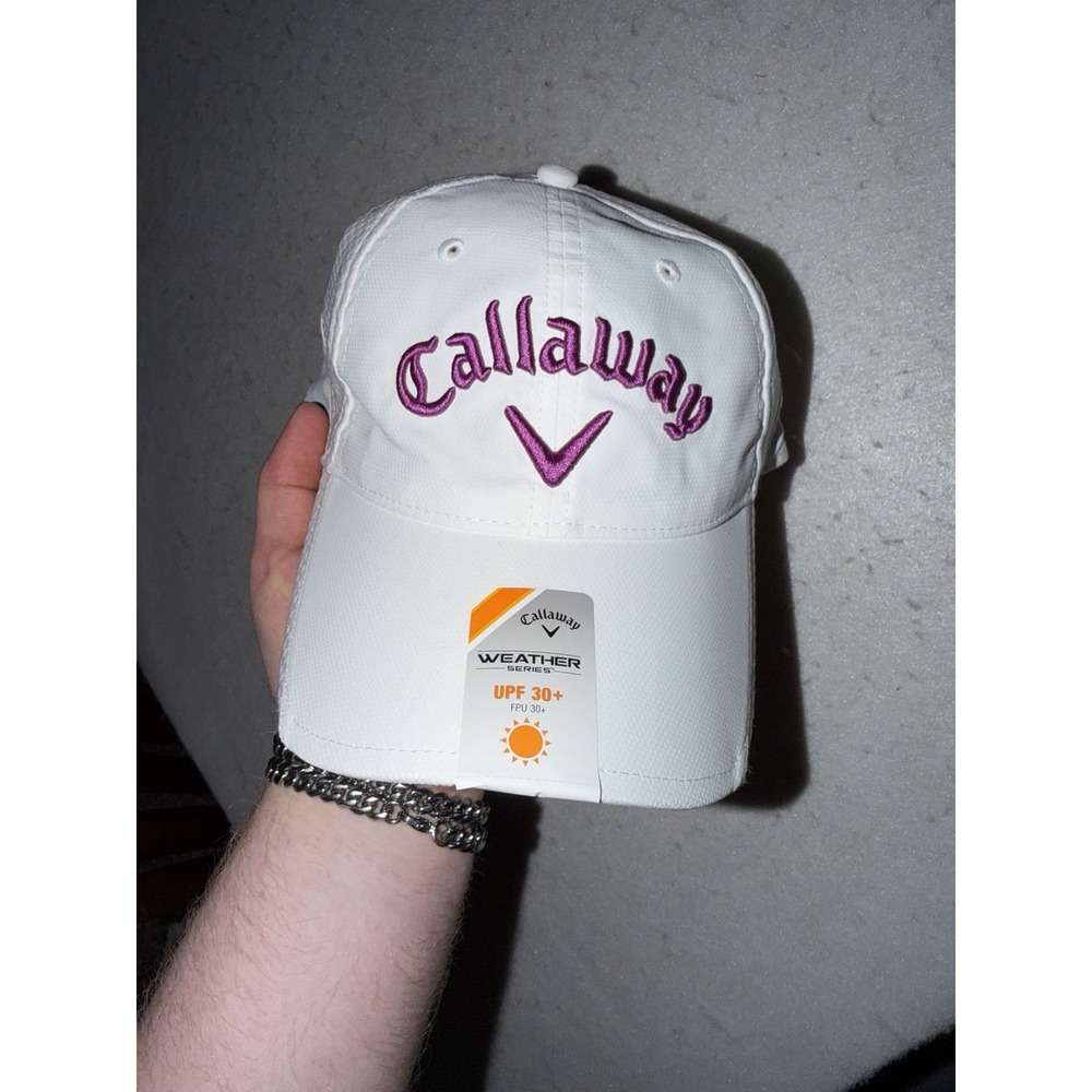 NEW Callaway Golf Trucker Hat Womens‎ Purple White Meshback Adjustable SPF
